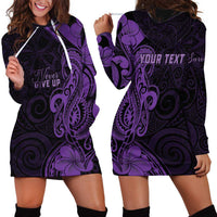 Personalised Lupus Warrior Hoodie Dress Never Give Up Polynesian Style LT05 - Polynesian Pride