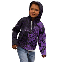 Personalised Lupus Warrior Kid Hoodie Never Give Up Polynesian Style LT05 - Polynesian Pride