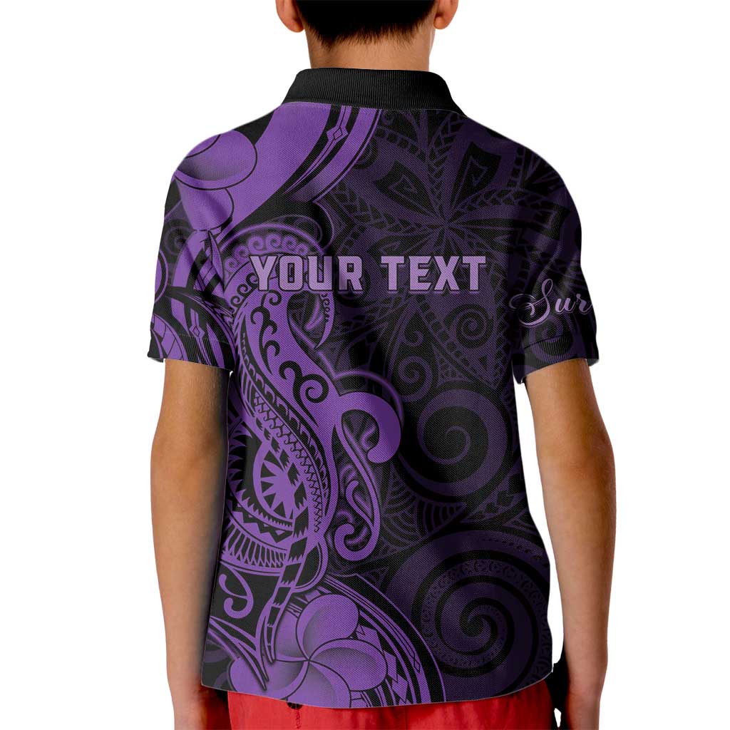 Personalised Lupus Warrior Kid Polo Shirt Never Give Up Polynesian Style LT05 - Polynesian Pride