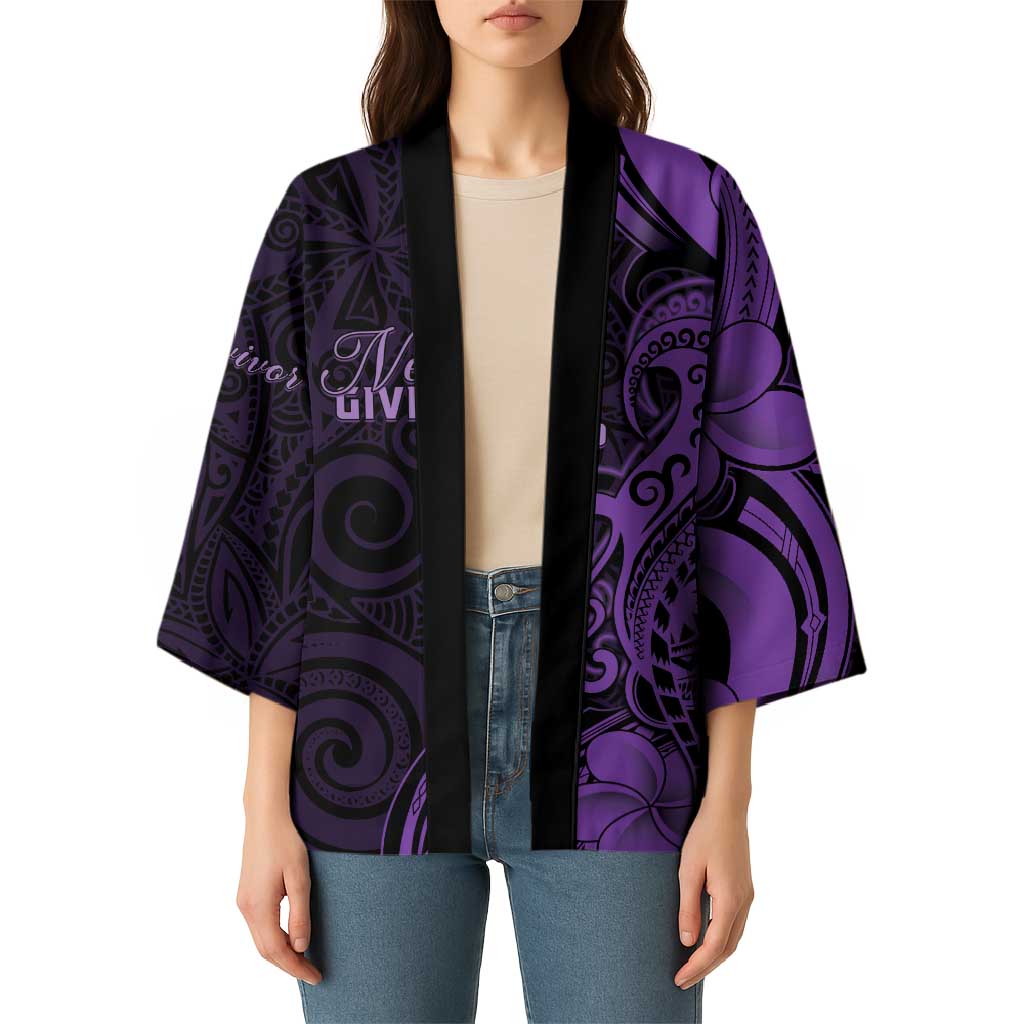 Personalised Lupus Warrior Kimono Never Give Up Polynesian Style LT05 - Polynesian Pride