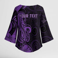 Personalised Lupus Warrior Kimono Sleeve Blouse Never Give Up Polynesian Style LT05 - Polynesian Pride