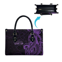 Lupus Warrior Leather Bag Never Give Up Polynesian Style LT05 - Polynesian Pride
