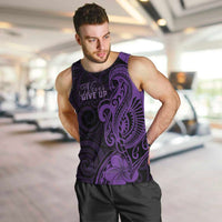 Personalised Lupus Warrior Men Tank Top Never Give Up Polynesian Style