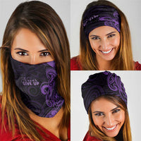 Lupus Warrior Neck Gaiter Never Give Up Polynesian Style LT05 - Polynesian Pride