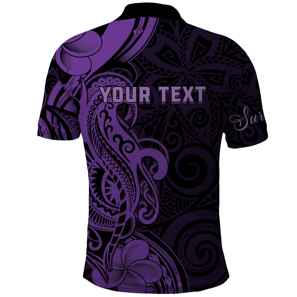 Personalised Lupus Warrior Polo Shirt Never Give Up Polynesian Style LT05 - Polynesian Pride