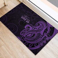 Lupus Warrior Rubber Doormat Never Give Up Polynesian Style LT05 - Polynesian Pride