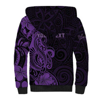 Personalised Lupus Warrior Sherpa Hoodie Never Give Up Polynesian Style