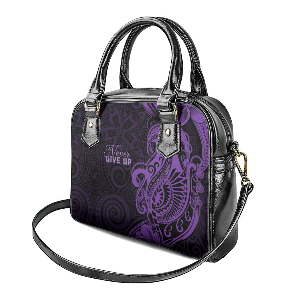 Lupus Warrior Shoulder Handbag Never Give Up Polynesian Style LT05 - Polynesian Pride
