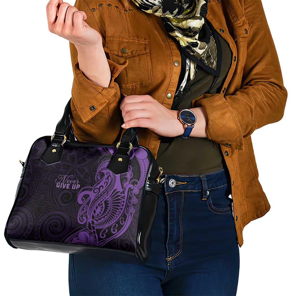 Lupus Warrior Shoulder Handbag Never Give Up Polynesian Style LT05 - Polynesian Pride