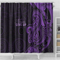 Lupus Warrior Shower Curtain Never Give Up Polynesian Style LT05 - Polynesian Pride