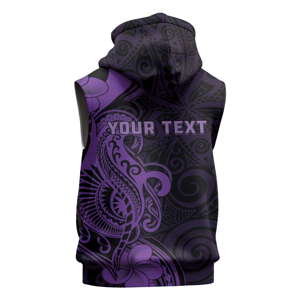 Personalised Lupus Warrior Sleeveless Zip Hoodie Never Give Up Polynesian Style LT05 - Polynesian Pride