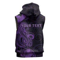 Personalised Lupus Warrior Sleeveless Zip Hoodie Never Give Up Polynesian Style LT05 - Polynesian Pride