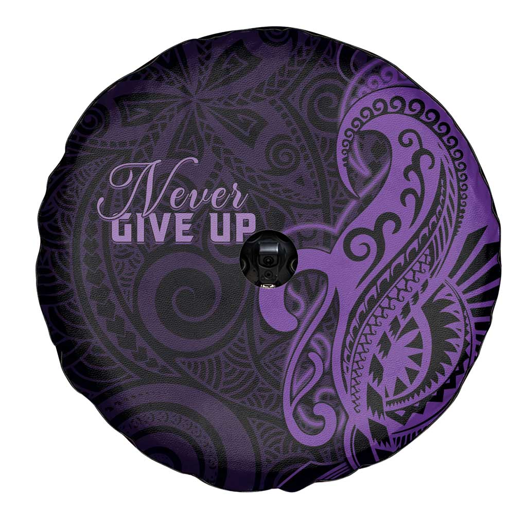 Lupus Warrior Spare Tire Cover Never Give Up Polynesian Style LT05 - Polynesian Pride