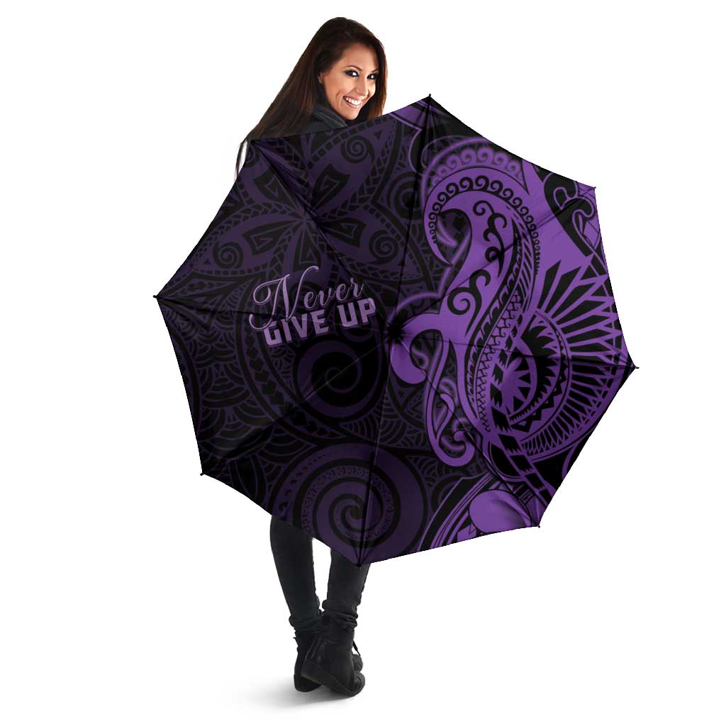 Lupus Warrior Umbrella Never Give Up Polynesian Style LT05 - Polynesian Pride