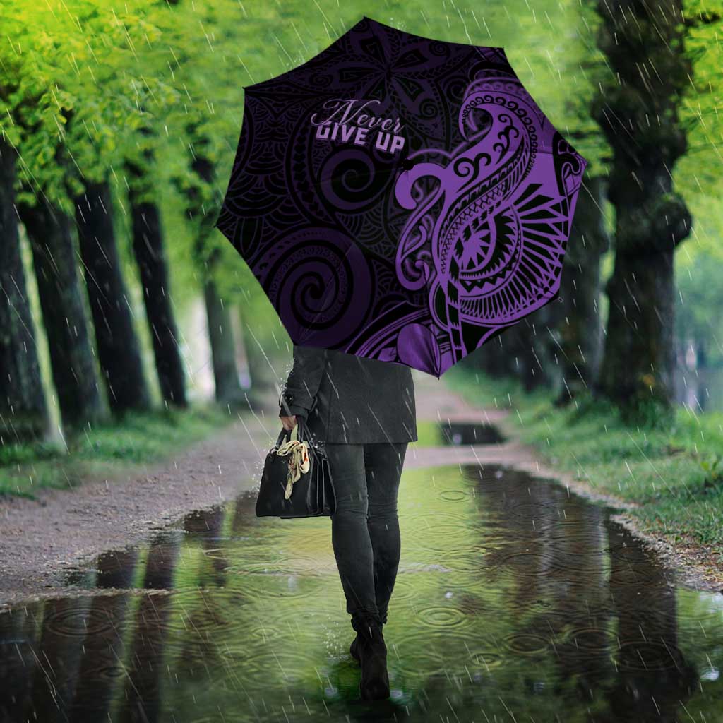 Lupus Warrior Umbrella Never Give Up Polynesian Style LT05 - Polynesian Pride