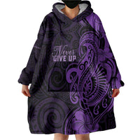 Personalised Lupus Warrior Wearable Blanket Hoodie Never Give Up Polynesian Style LT05 - Polynesian Pride