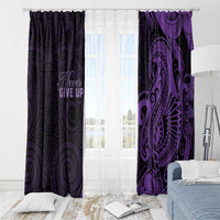 Lupus Warrior Window Curtain Never Give Up Polynesian Style LT05 - Polynesian Pride