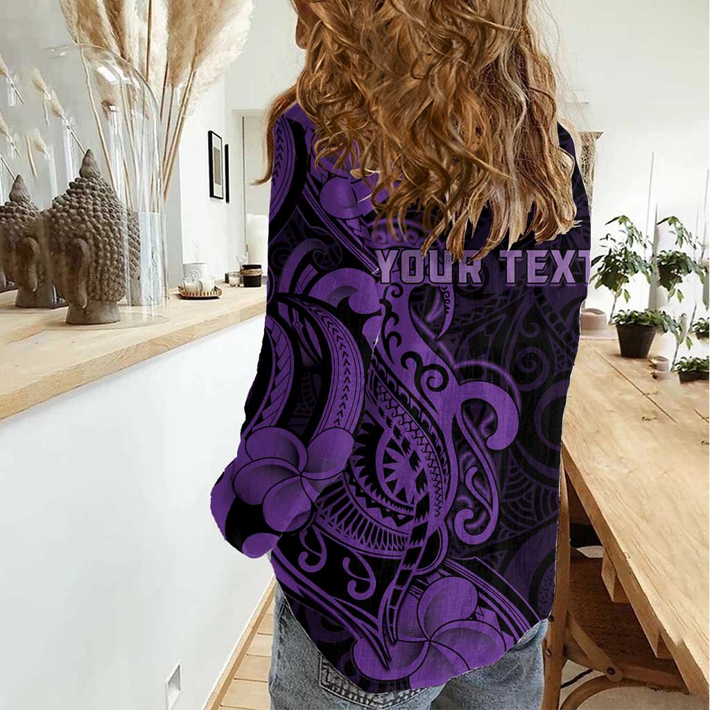 Personalised Lupus Warrior Women Casual Shirt Never Give Up Polynesian Style LT05 - Polynesian Pride