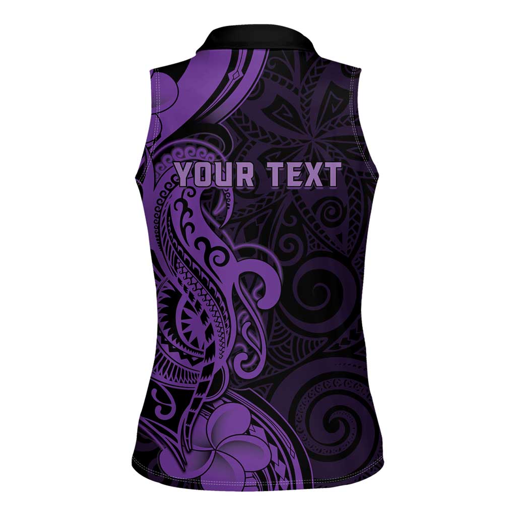 Personalised Lupus Warrior Women Sleeveless Polo Shirt Never Give Up Polynesian Style LT05 - Polynesian Pride