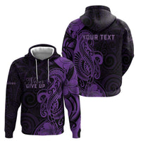 Personalised Lupus Warrior Zip Hoodie Never Give Up Polynesian Style LT05 - Polynesian Pride