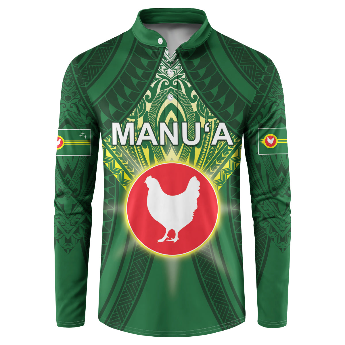 Personalized American Samoa Manu'a Cession Day Button Sweatshirt With Polynesian Pattern