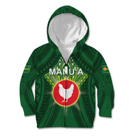 Personalized American Samoa Manu'a Cession Day Kid Hoodie With Polynesian Pattern