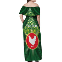 Personalized American Samoa Manu'a Cession Day Off Shoulder Maxi Dress With Polynesian Pattern