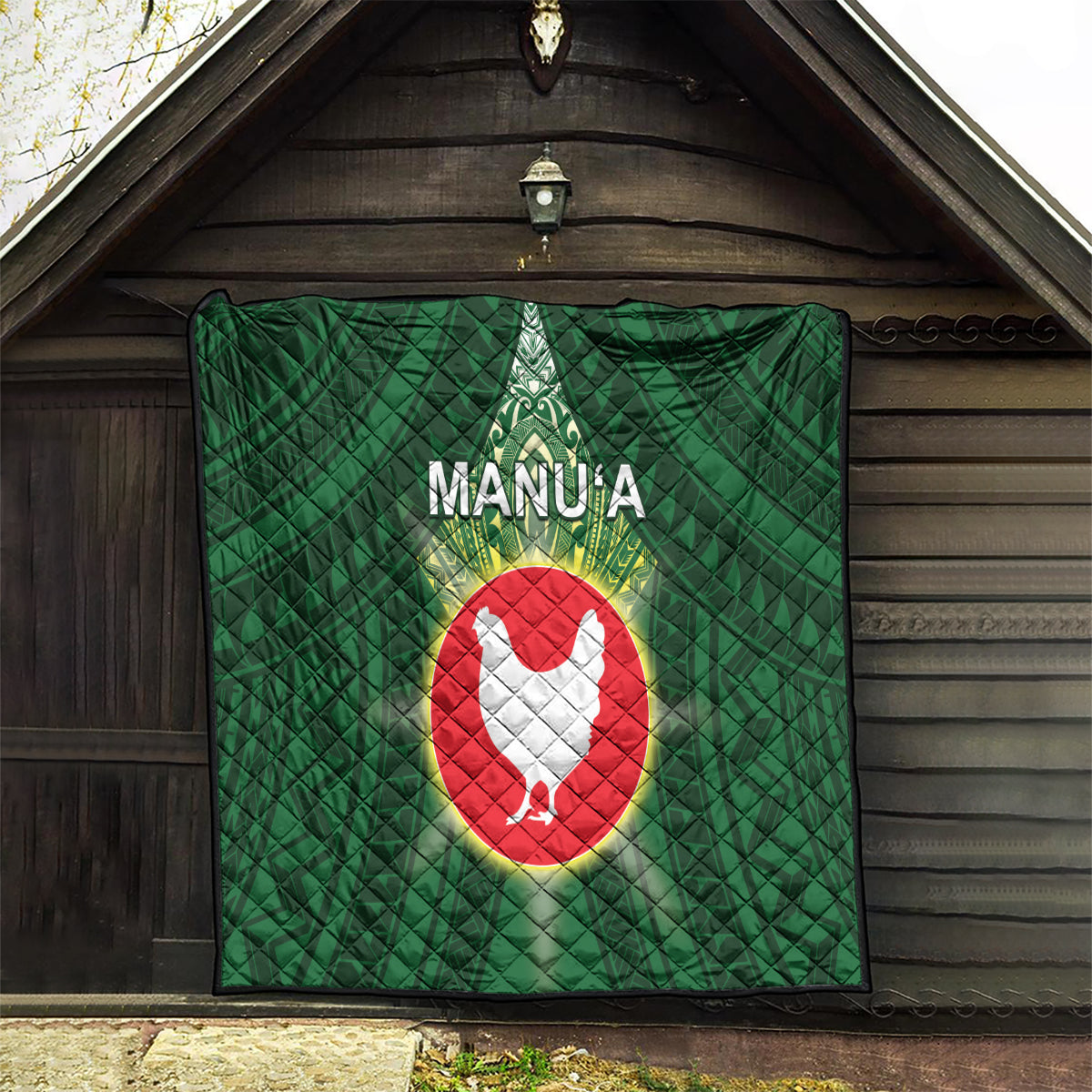 American Samoa Manu'a Cession Day Quilt With Polynesian Pattern