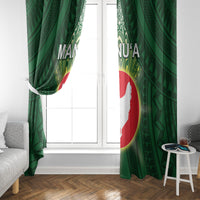 American Samoa Manu'a Cession Day Window Curtain With Polynesian Pattern