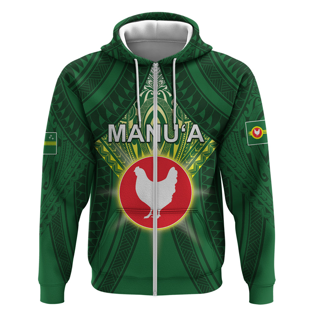 Personalized American Samoa Manu'a Cession Day Zip Hoodie With Polynesian Pattern