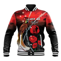 Papua New Guinea Remembrance Day Baseball Jacket Lest We Forget LT05 Unisex Red - Polynesian Pride