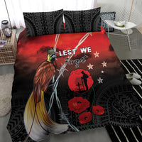 Papua New Guinea Remembrance Day Bedding Set Lest We Forget LT05 - Polynesian Pride