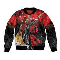 Papua New Guinea Remembrance Day Bomber Jacket Lest We Forget LT05 Unisex Red - Polynesian Pride