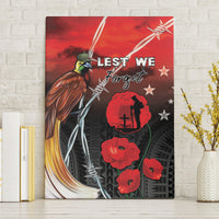 Papua New Guinea Remembrance Day Canvas Wall Art Lest We Forget LT05 Without Frame Red - Polynesian Pride