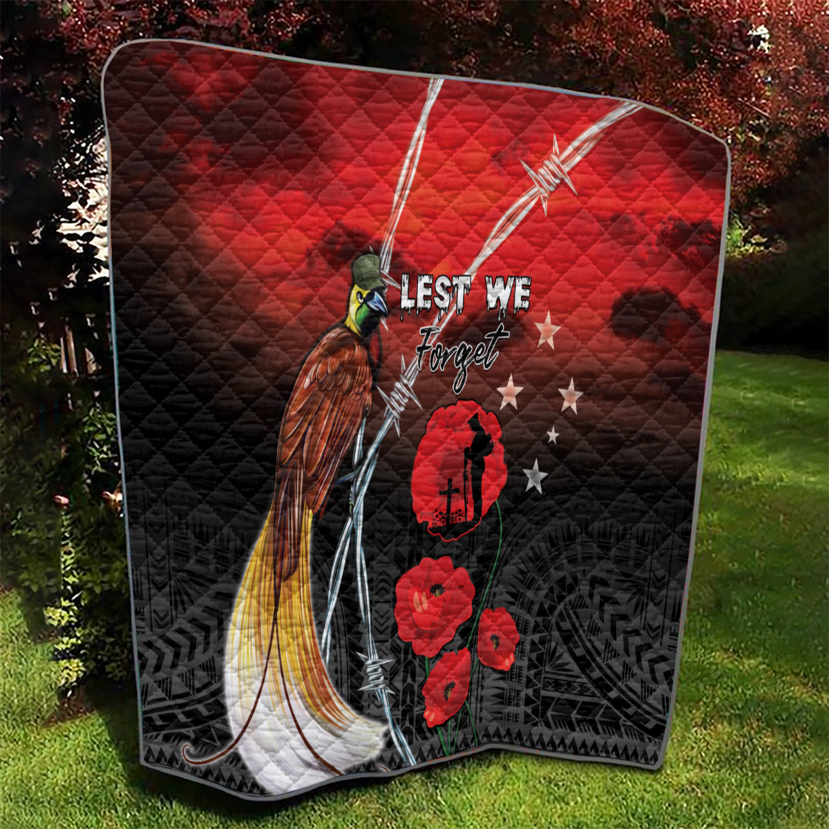 Papua New Guinea Remembrance Day Quilt Lest We Forget