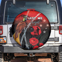 Papua New Guinea Remembrance Day Spare Tire Cover Lest We Forget LT05 Red - Polynesian Pride