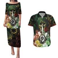 Vanuatu Happy Assumption Day Couples Matching Puletasi and Hawaiian Shirt LT05 Reggae - Polynesian Pride