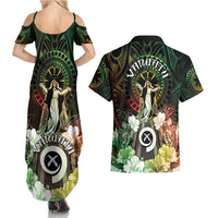 Vanuatu Happy Assumption Day Couples Matching Summer Maxi Dress and Hawaiian Shirt LT05 - Polynesian Pride