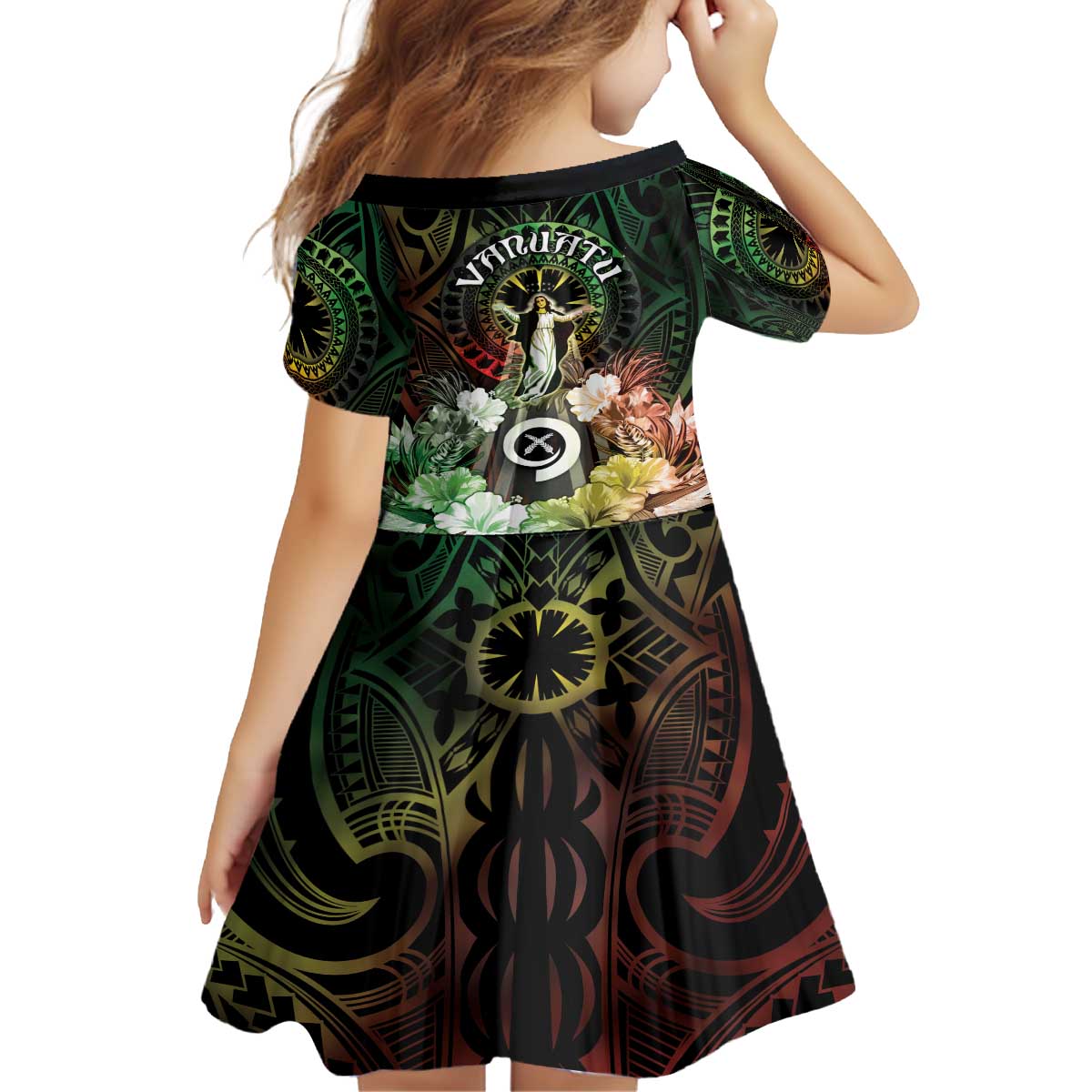 Vanuatu Happy Assumption Day Family Matching Puletasi and Hawaiian Shirt LT05 - Polynesian Pride