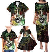 Vanuatu Happy Assumption Day Family Matching Puletasi and Hawaiian Shirt LT05 - Polynesian Pride