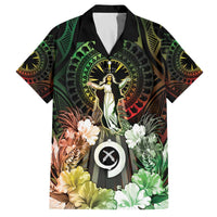 Vanuatu Happy Assumption Day Family Matching Puletasi and Hawaiian Shirt LT05 Dad's Shirt - Short Sleeve Reggae - Polynesian Pride