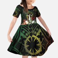 Vanuatu Happy Assumption Day Kid Short Sleeve Dress