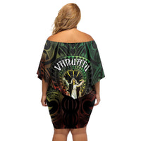 Vanuatu Happy Assumption Day Off Shoulder Short Dress LT05 - Polynesian Pride