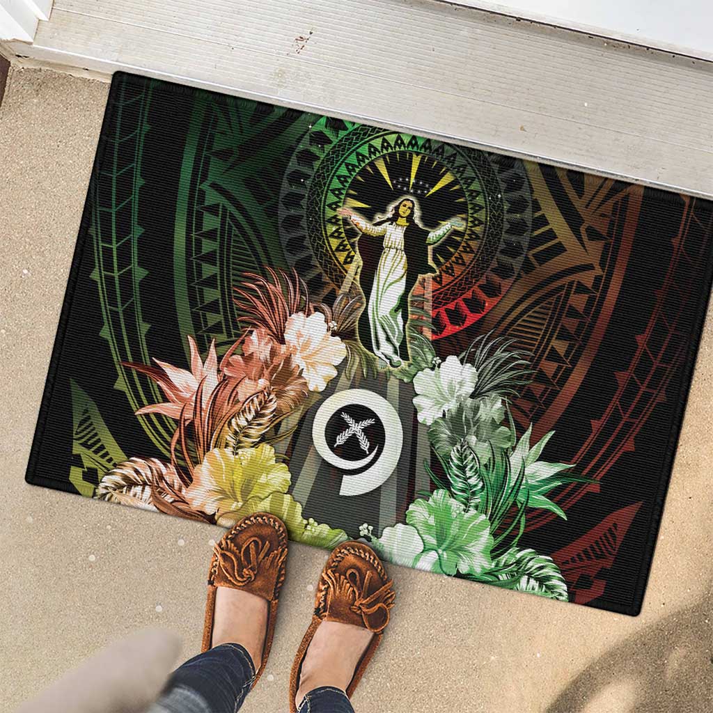Vanuatu Happy Assumption Day Rubber Doormat LT05 - Polynesian Pride