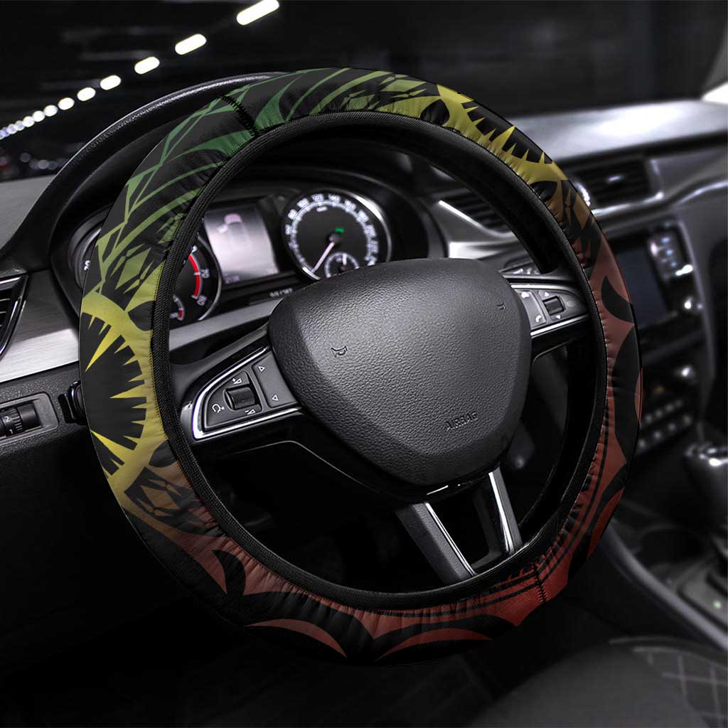 Vanuatu Happy Assumption Day Steering Wheel Cover LT05 Universal Fit Reggae - Polynesian Pride