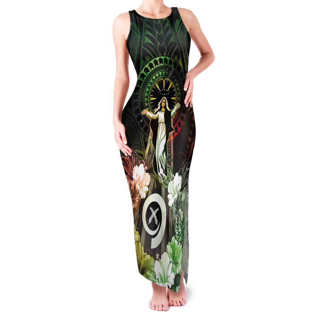 Vanuatu Happy Assumption Day Tank Maxi Dress LT05 Women Reggae - Polynesian Pride