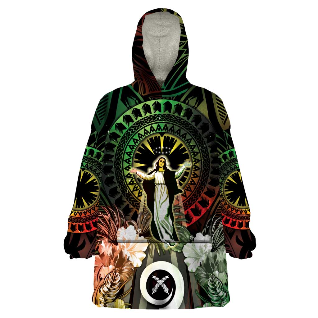 Vanuatu Happy Assumption Day Wearable Blanket Hoodie