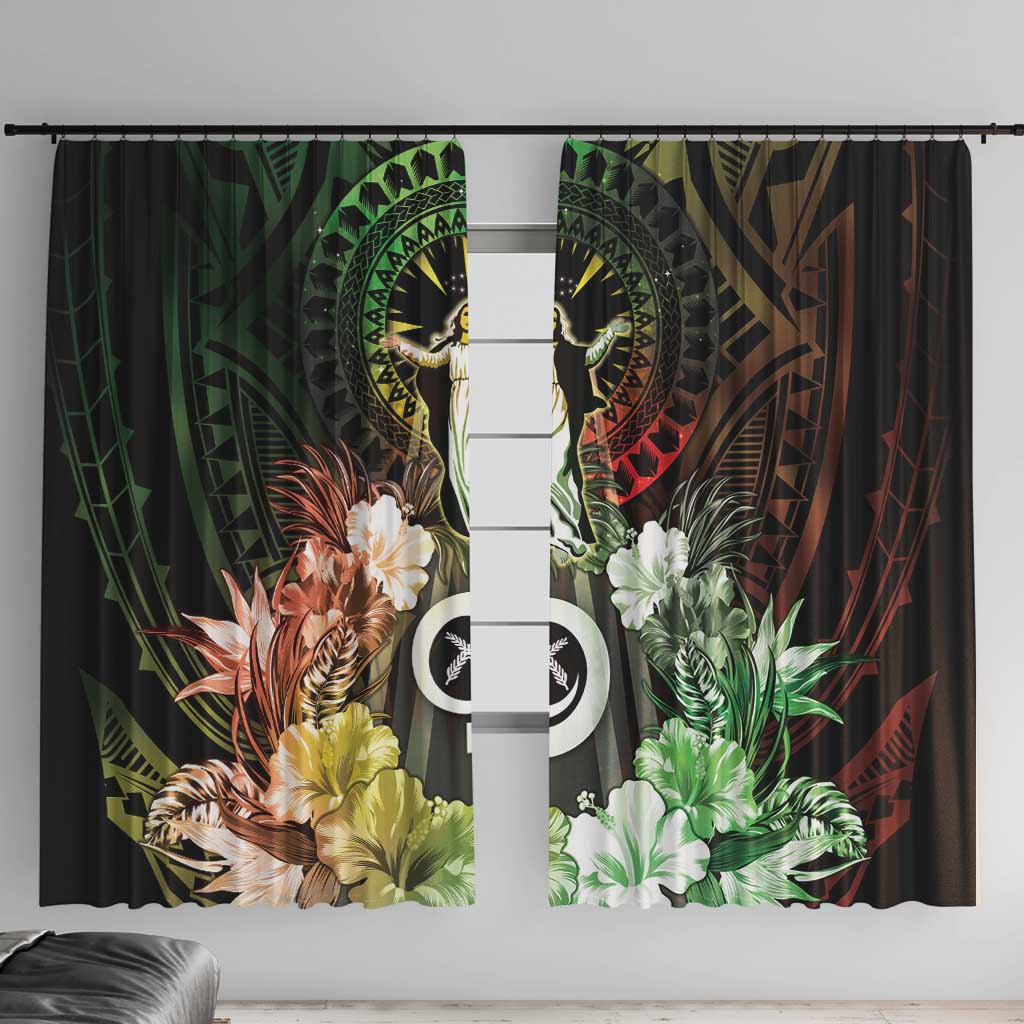 Vanuatu Happy Assumption Day Window Curtain LT05 With Hooks Reggae - Polynesian Pride