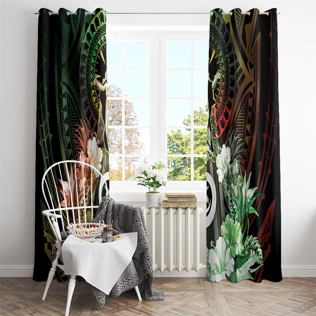 Vanuatu Happy Assumption Day Window Curtain LT05 - Polynesian Pride