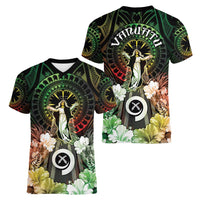 Vanuatu Happy Assumption Day Women V-Neck T-Shirt